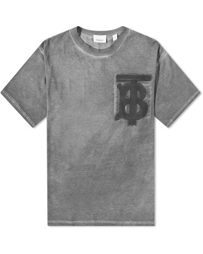 Burberry Tb Logo Pocket T-Shirt - Grey