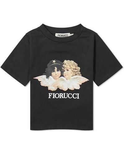 Fiorucci Classic Angel Crop T-Shirt - Black