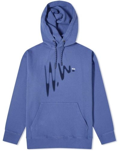 WOOD WOOD Zeus Shadow Hoodie - Blue