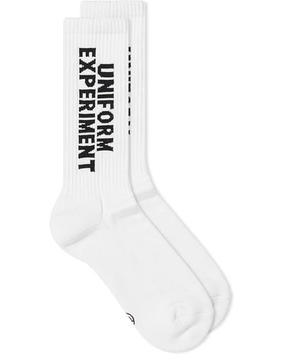 Uniform Experiment Logo Socks - White