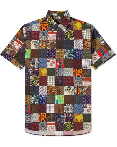 Beams Plus Bd Pullover Short Sleeve Dobby Shirt - Multicolor
