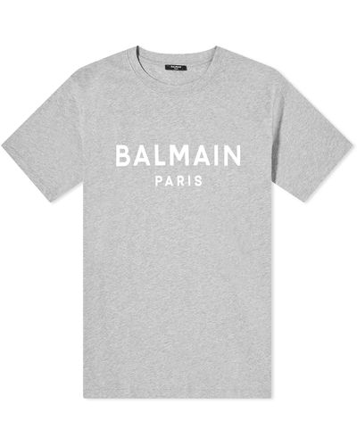 Balmain Paris Logo T-Shirt - Grey
