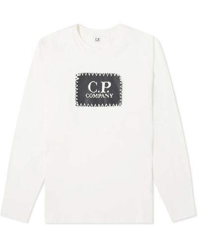 C.P. Company Box Logo Longsleeve T-Shirt - White