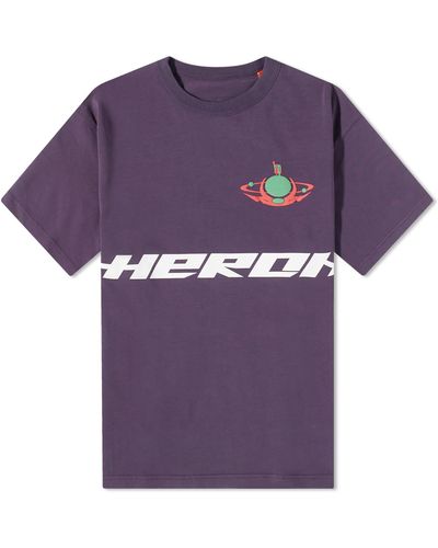 Heron Preston Globe Burn T-shirt - Purple