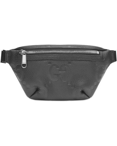 Gucci Embossed Gg Leather Waist Bag - Gray