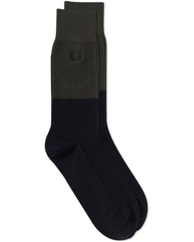 Fred Perry Waffle Knit Sock - Black