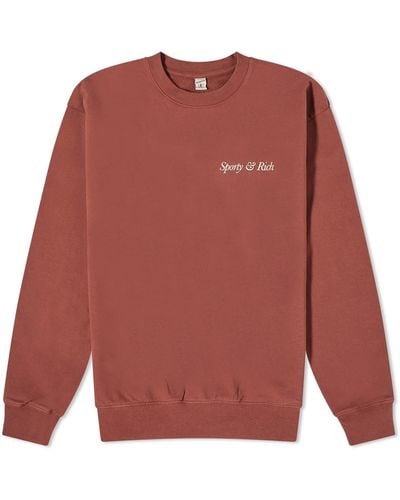 Sporty & Rich Hwcny Crew Sweat - Red