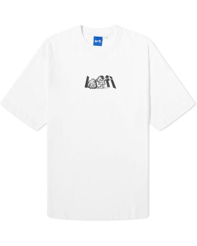 LO-FI Stone Logo T-Shirt - White