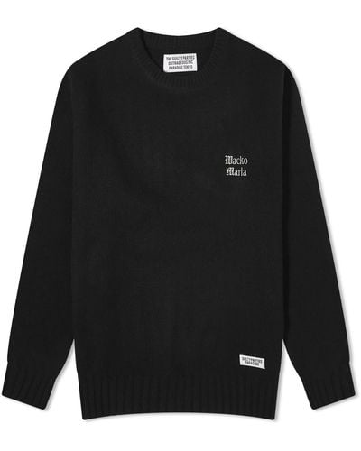 Wacko Maria Crew Neck Knitted Sweater - Black