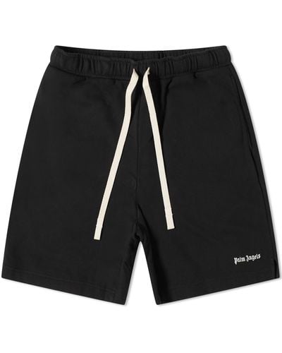 Palm Angels Embroidered Sweat Shorts - Black