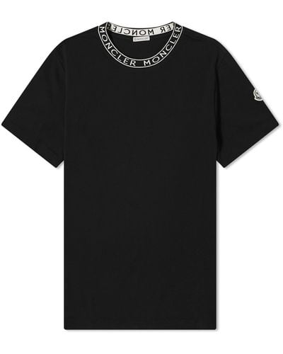 Moncler Collar Logo T-Shirt - Black