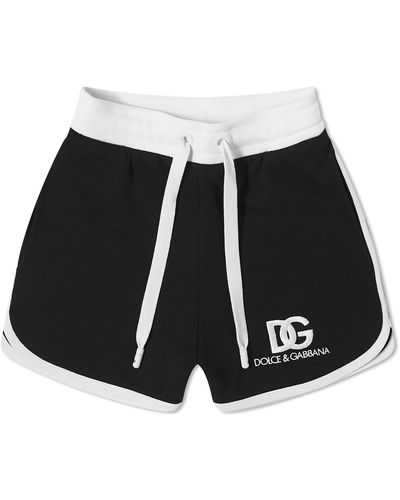 Dolce & Gabbana Logo Sweat Shorts - Black