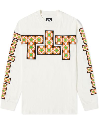 The Trilogy Tapes Long Sleeve Stars T-shirt - White