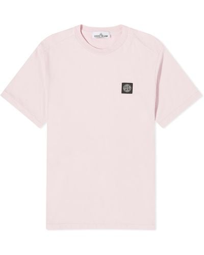Stone Island Patch T-Shirt - Pink