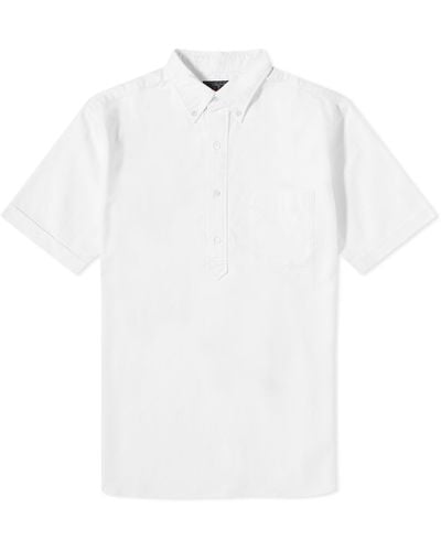 Beams Plus Bd Popover Short Sleeve Oxford Shirt - White