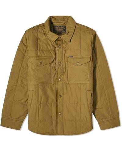 Filson Cover Cloth Quilted Shirt Jacket - Green