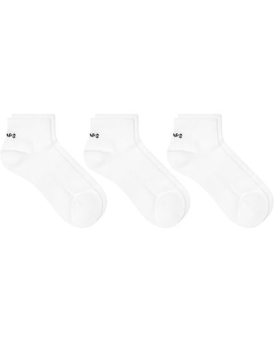 WTAPS Skivvies 04 3-Pack Half Sock - White