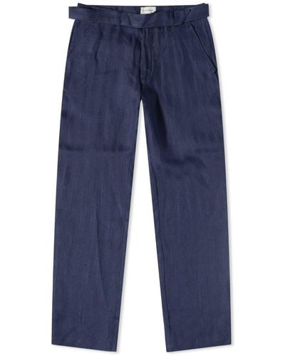 Oliver Spencer Belted Pants - Blue