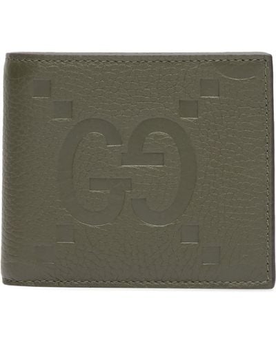 Gucci Jumbo Gg Logo Wallet - Green