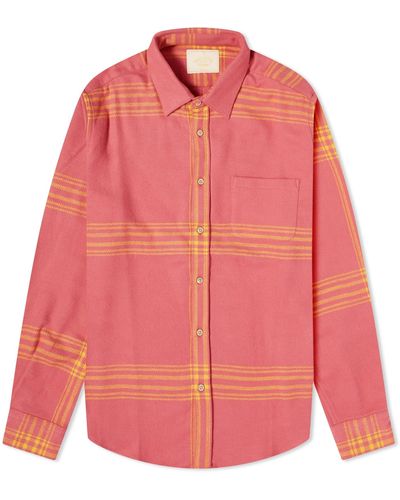 Portuguese Flannel Megs Check Shirt - Pink