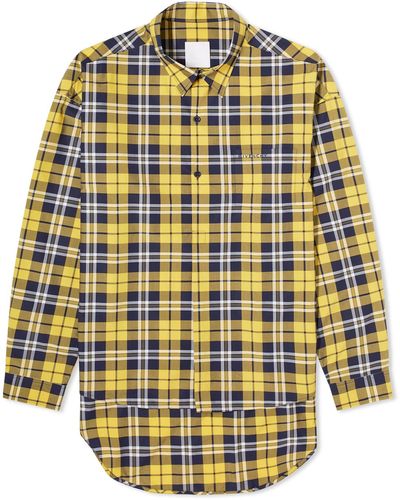Givenchy Popover Check Shirt - Yellow