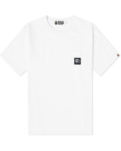 A Bathing Ape Label Pocket T-Shirt - White