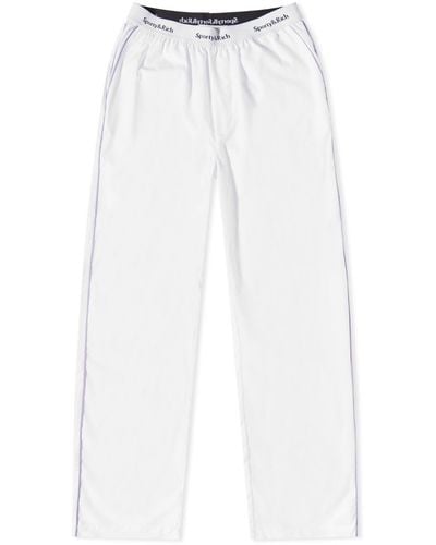 Sporty & Rich Serif Logo Pyjama Pant/Lilac - White