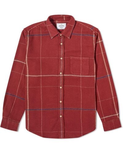 Portuguese Flannel Torso Check Shirt - Red