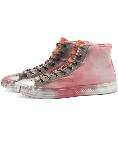 Acne Studios Ballow High Tag Stained Trainers - Pink