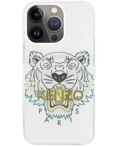KENZO Iphone 13 Pro Tiger Resin Case - White