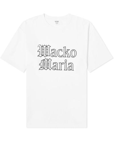 Wacko Maria Heavyweight Gothic Logo T-Shirt - White