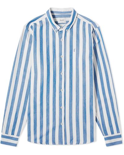 Forét Life Stripe Shirt/Cloud - Blue