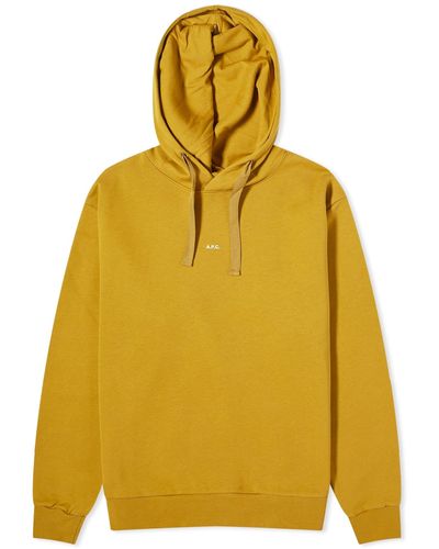 A.P.C. Larry Central Logo Hoodie - Yellow