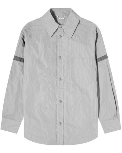 Thom Browne Oversized Tonal Shirt Jacket - Grey
