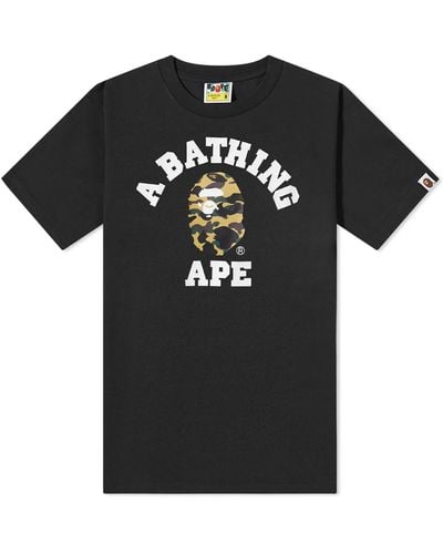A Bathing Ape 1St Camo University T-Shirt - Black