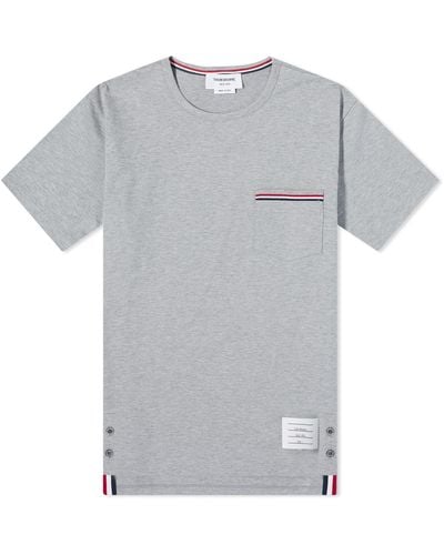 Thom Browne Medium Weight Jersey Pocket T-Shirt - Grey