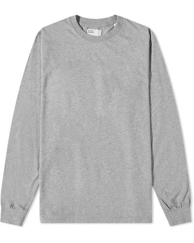 COLORFUL STANDARD Long Sleeve Oversized Organic T-shirt - Gray