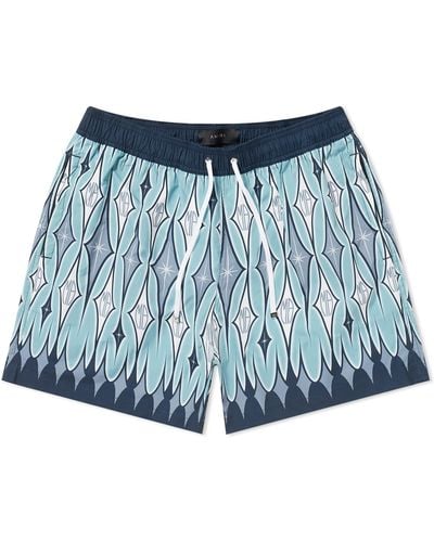Amiri Argyle Swim Shorts - Blue