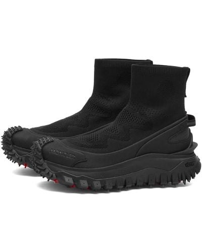 Moncler Trailgrip Knit High Top Sneakers - Black