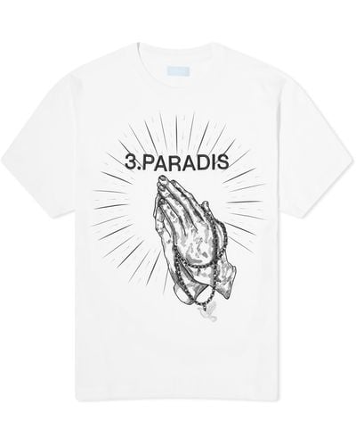 3.PARADIS Praying Hands T-Shirt - White