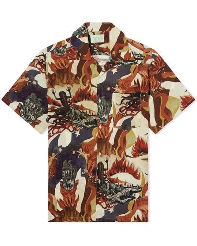 Aries Cannibal Apocalypse Hawaiian Shirt - Brown