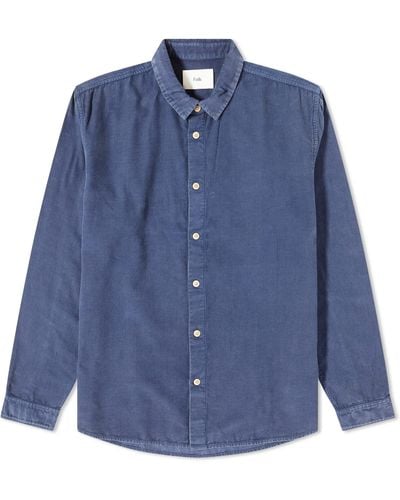 Folk Babycord Shirt - Blue