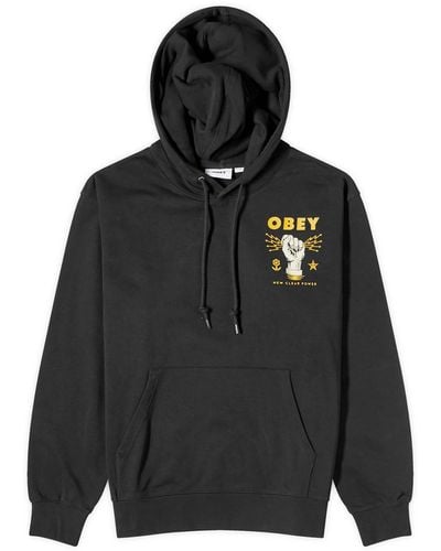 Obey New Clear Power Hoodie - Black