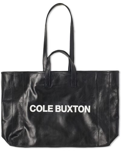 Cole Buxton Leather Tote Bag L - Black