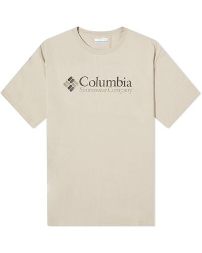Columbia Retro Logo T-Shirt - Natural