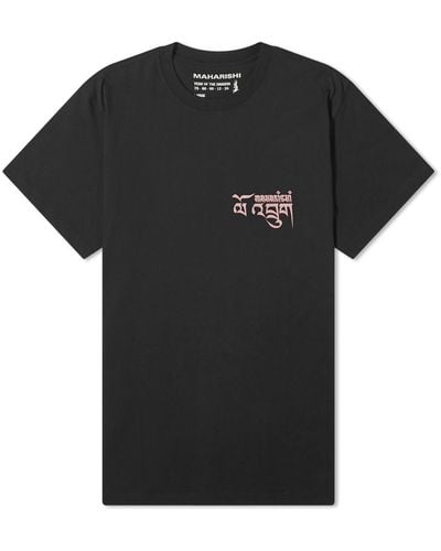 Maharishi Tashi Mannox Abundance Dragon T-Shirt - Black