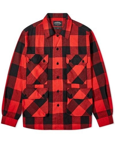 FRIZMWORKS Buffalo Check Shirt Jacket - Red