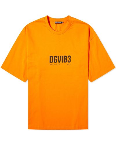 Dolce & Gabbana Vibe Center Logo T-Shirt - Orange