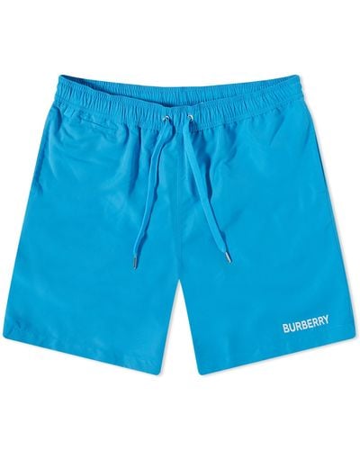 Burberry Martin Logo Swim Shorts - Blue