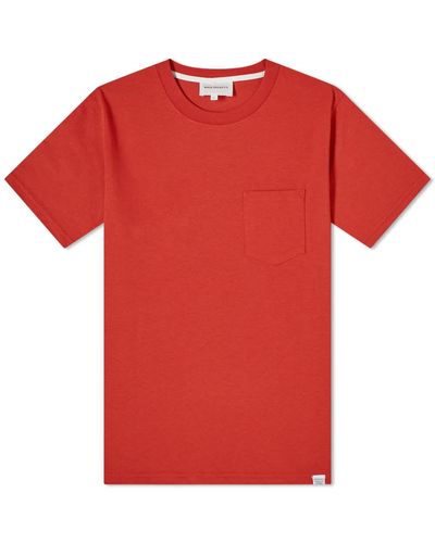 Norse Projects Johannes Pocket T-shirt - Red